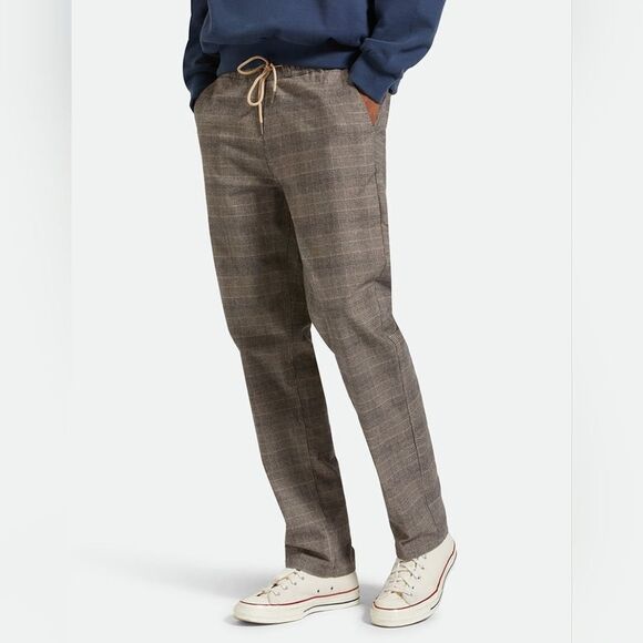 Brixton Broadway Houndstooth Elastic Waist Relaxed Pants